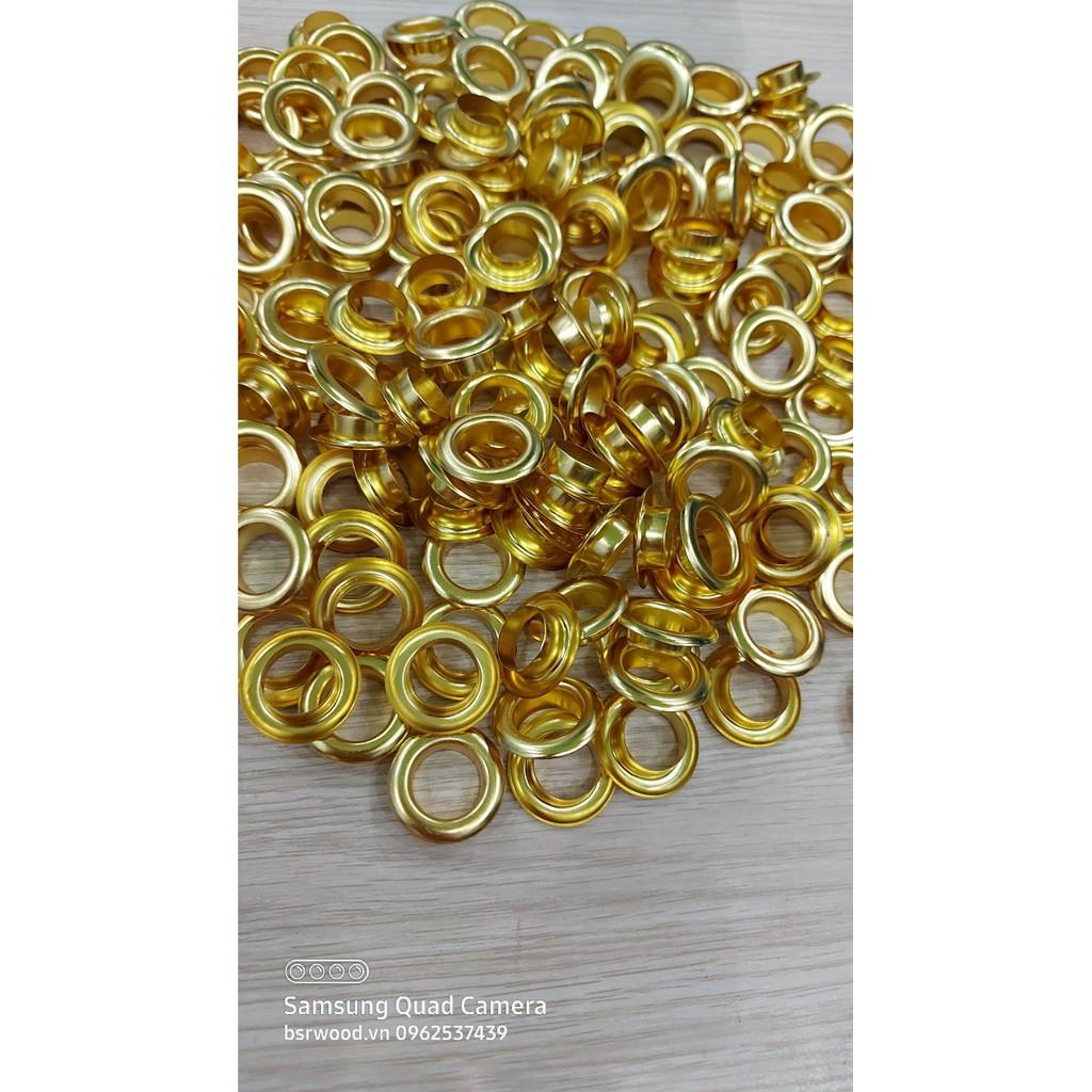 Khoen ore 14mm Khoen mắt cáo 14ly Thau không gỉ MÀU VÀNG Khuy mắt cáo bấm vải Túi 100 cái  Phụ liệu may mặc