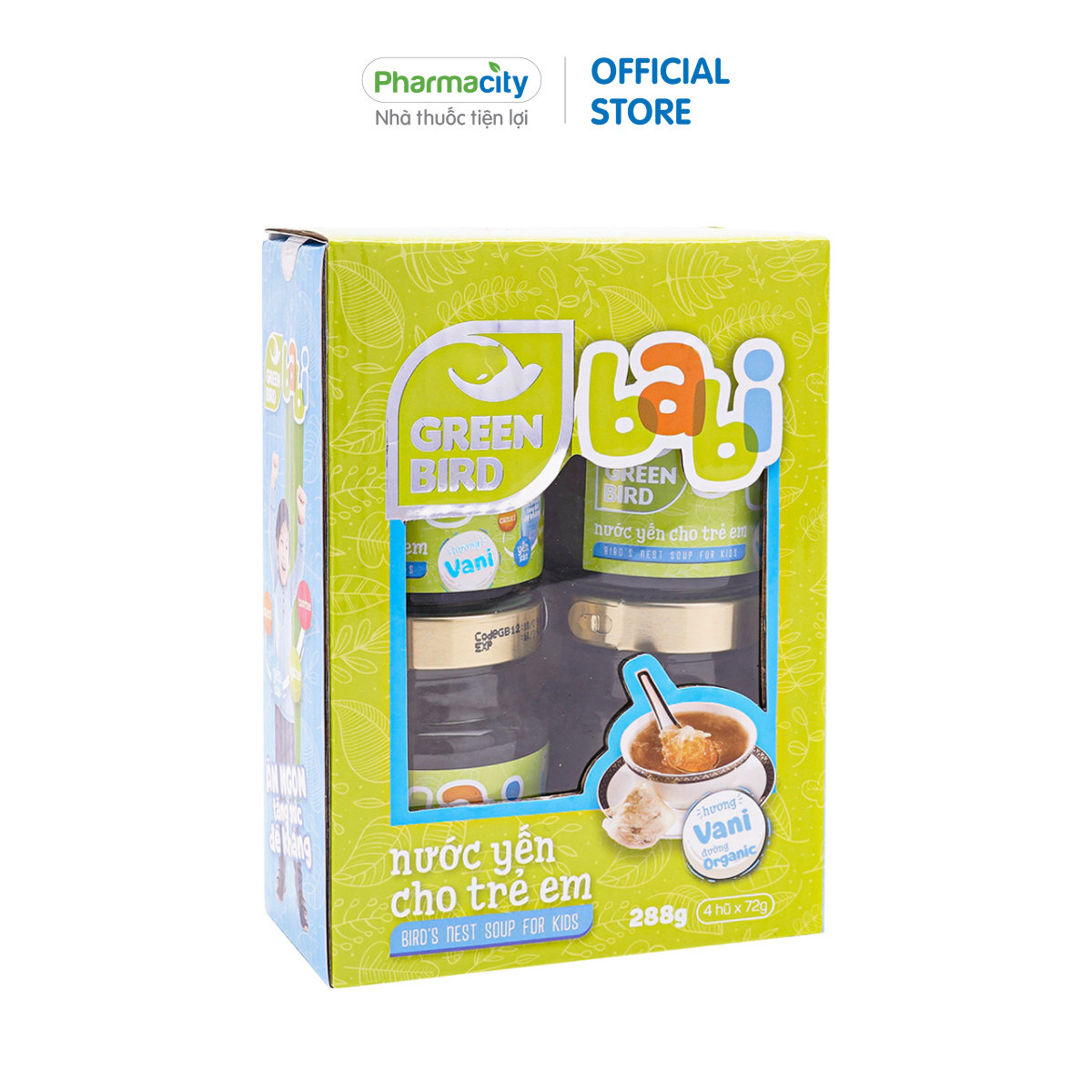 Nước yến cho trẻ em hương vani Greenbird Babi (Lốc 4 hũ)