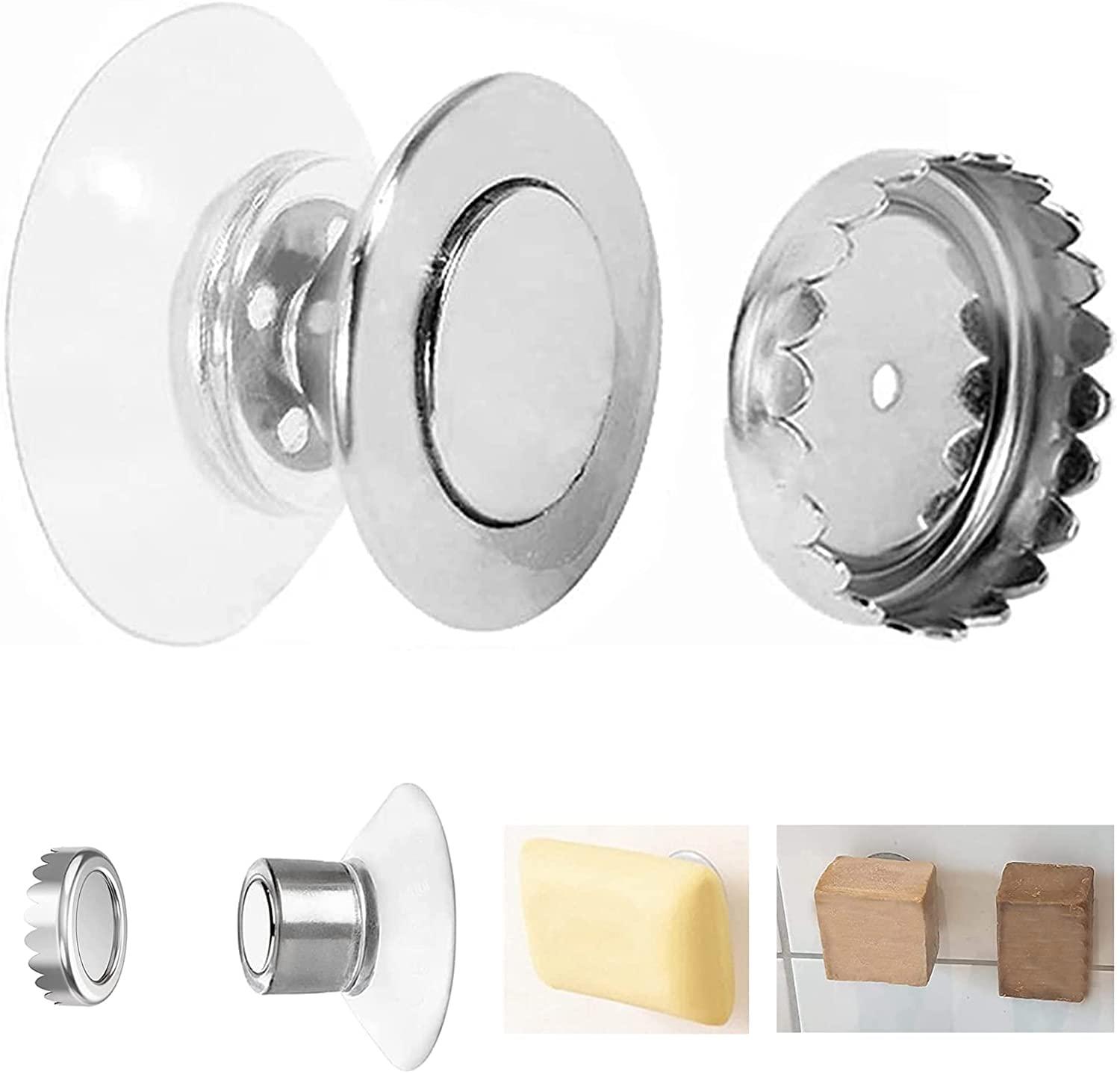 Rất nhiều 3 giá đỡ bồn rửa từ tính | Self -enimme cá mập tắm savon | Hỗ trợ tường bằng thép không gỉ mà không cần khoan nhà bếp WC , 3,1 x 1.9 1.6 cm