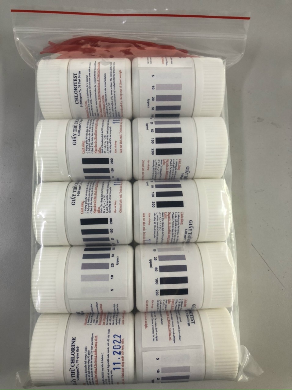 Giấy thử chlorine (5-200ppm)