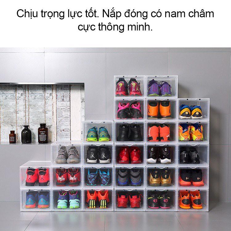 Combo 5 Hộp Đựng Giày Xịn, Hộp Đựng Sneaker Nhựa Cứng Nắp Nam Châm