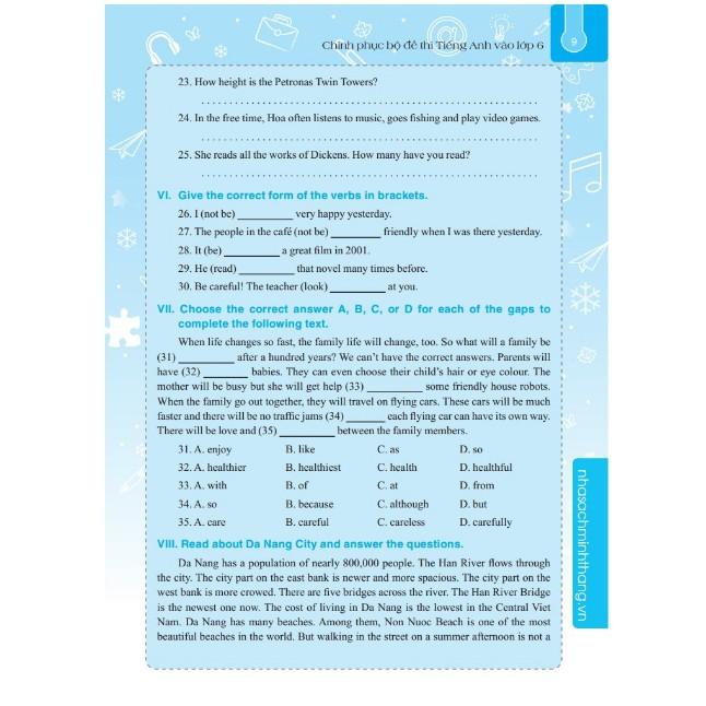 Sách - Chinh phục bộ đề thi Tiếng Anh vào lớp 6