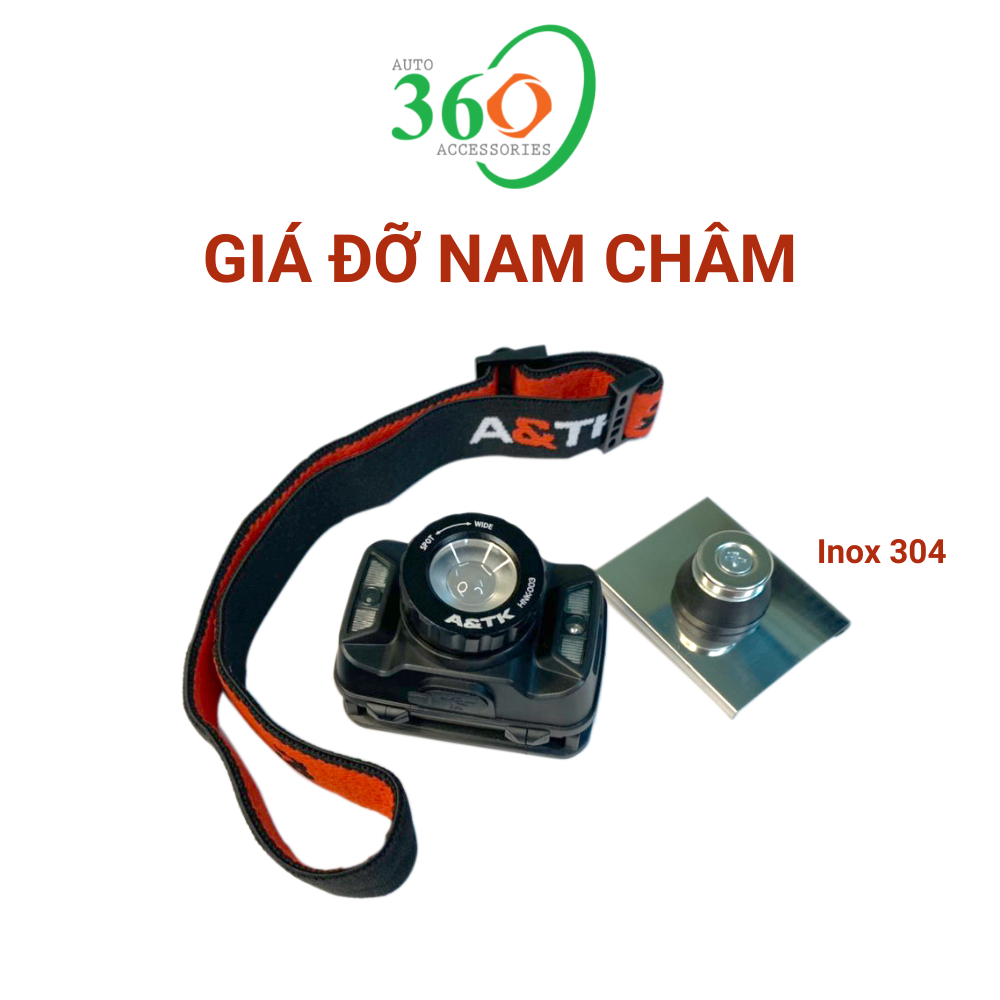 Giá Đỡ Đèn Pin Xe Đạp Dành Cho Đèn Pin Đội Đầu HNK-003, Có 3 Lựa Chọn Gắn Trên Ghi Đông, Trên Cổ Yên Xe Và Giá Đỡ Nam Châm