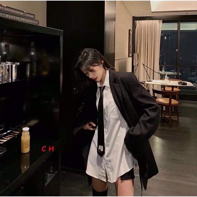 SƠ MI NỮ TẶNG KÈM CÀ VẠT SIÊU CUTE