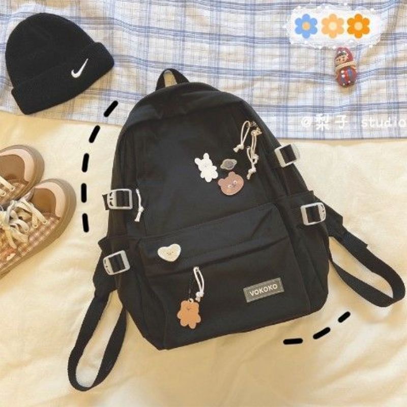 2021 Mới Kawaii Ba Lô Đi Học Túi Sinh Viên Nữ Backbag Du Lịch Daypacks Nam Giải Trí Ba Lô Hồng Túi Xinh Xắn Cho Bé