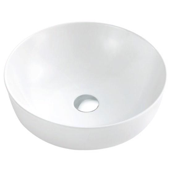 Chậu lavabo, chậu rửa mặt đặt bàn sứ trắng, hình tròn, độ bền cao, hàng nhập khẩu Moen BC9903-141