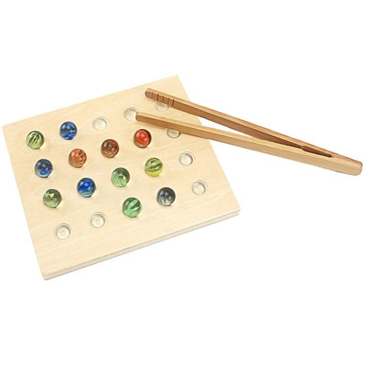 Bảng gắp bi gỗ 20 lỗ
