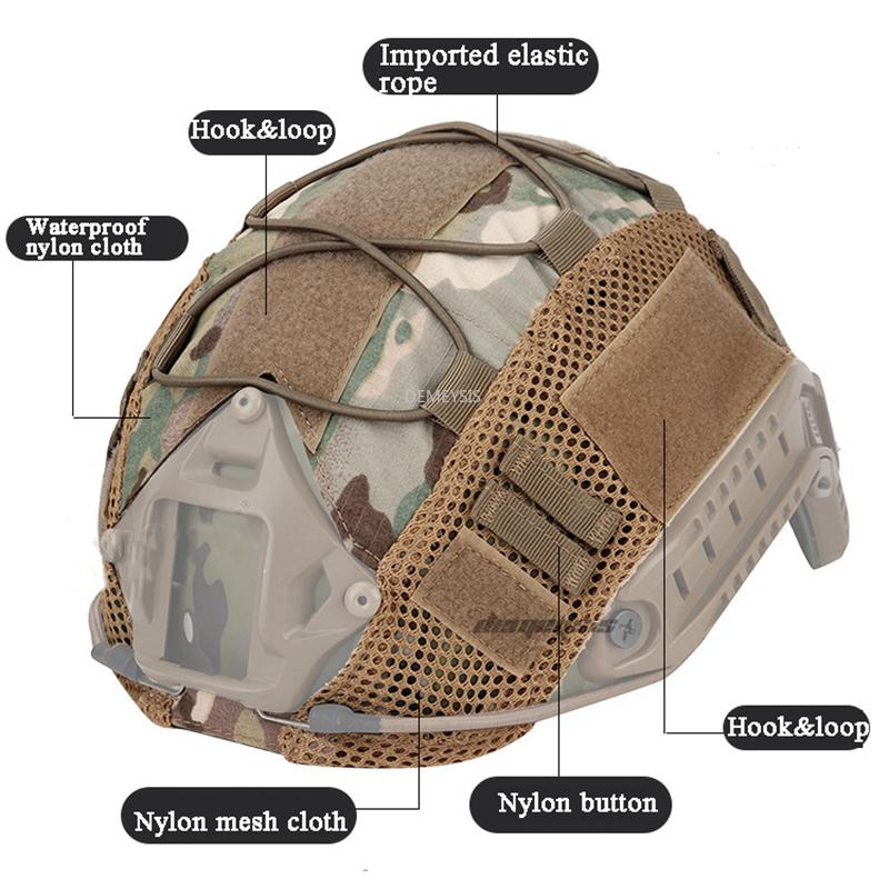 Vỏ mũ bảo hiểm chiến thuật Airsoft Airsoft SHOFT SHOFT SHOE Color: multicam