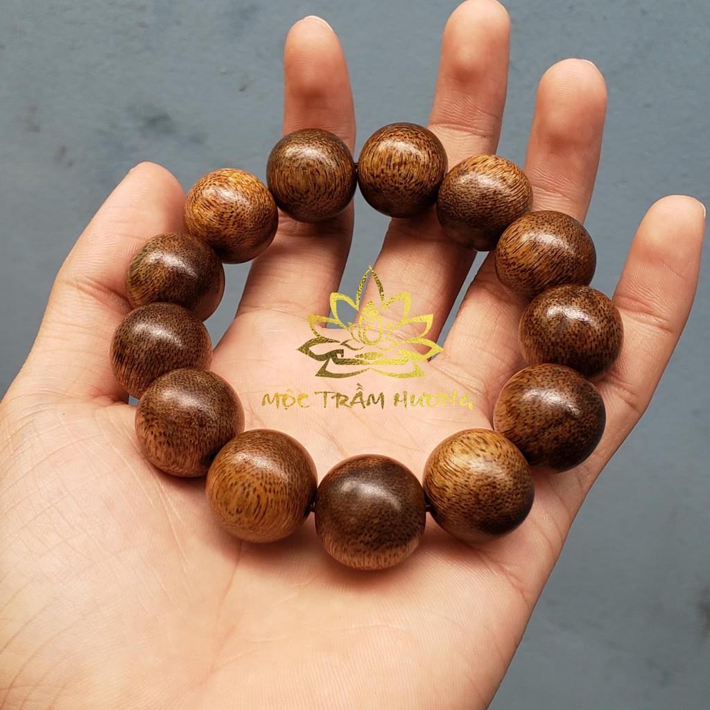 Vòng Tay Trầm Hương Hạt Tròn Đơn Size 18mm Nam