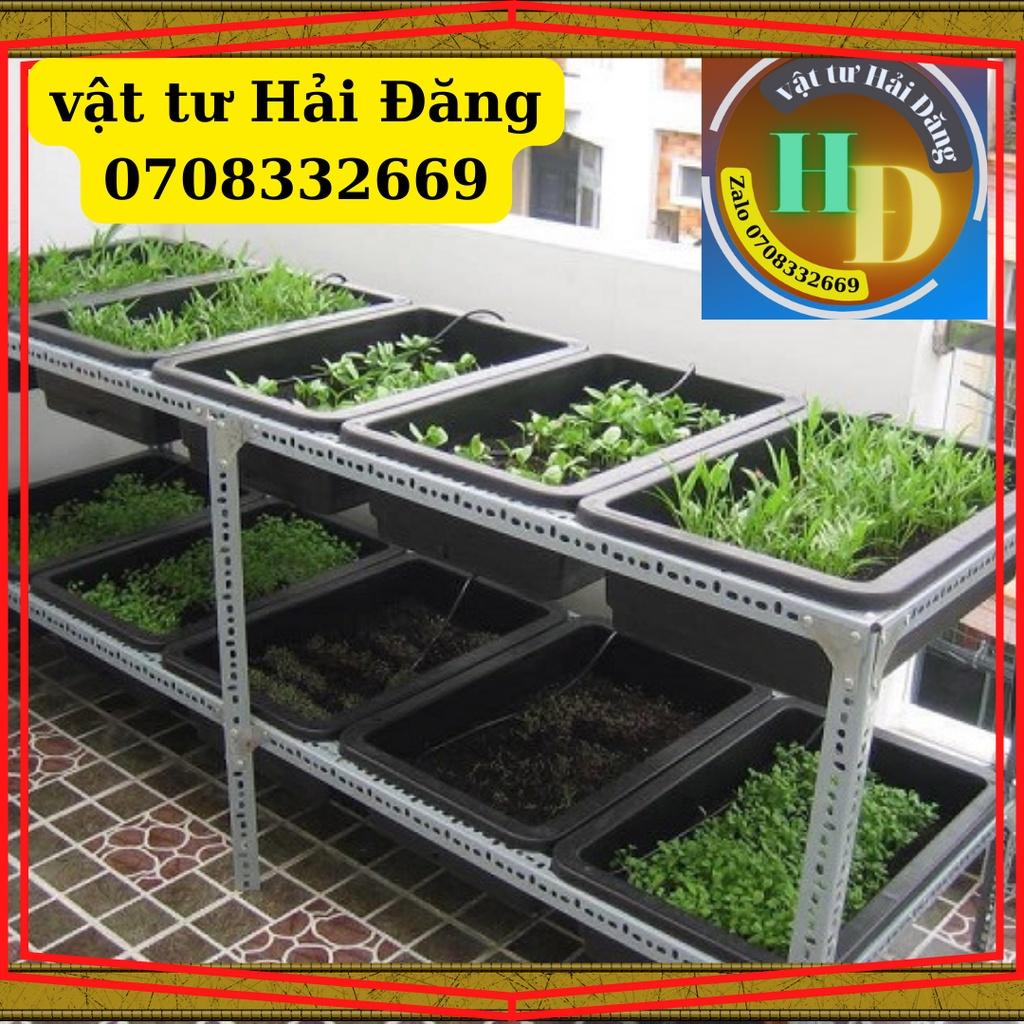 Khung kệ trồng rau 2 tầng sắt v lỗ,kệ trồng rau