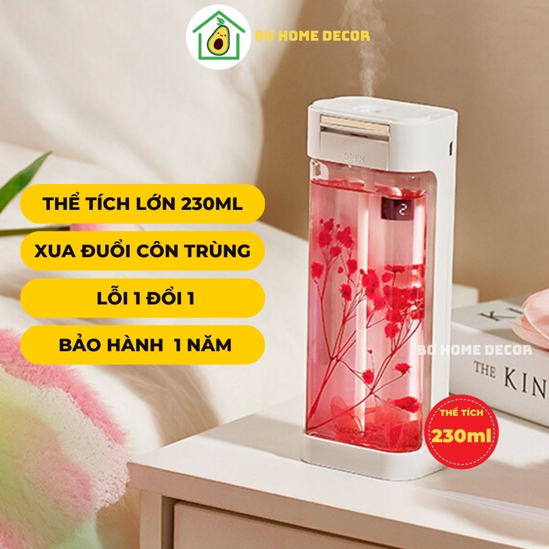 Máy xịt thơm phòng tự động, máy phun tinh dầu JD99, thể tích lớn 230ml, pin dung lượng cao 12000mAh