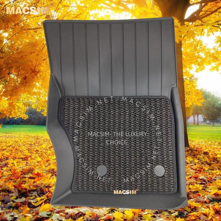 Thảm lót sàn 2 lớp xe ô tô LANDROVER RANGE ROVER 2018+ nhãn hiệu Macsim 3W - chất liệu nhựa TPE đúc khuôn cao cấp