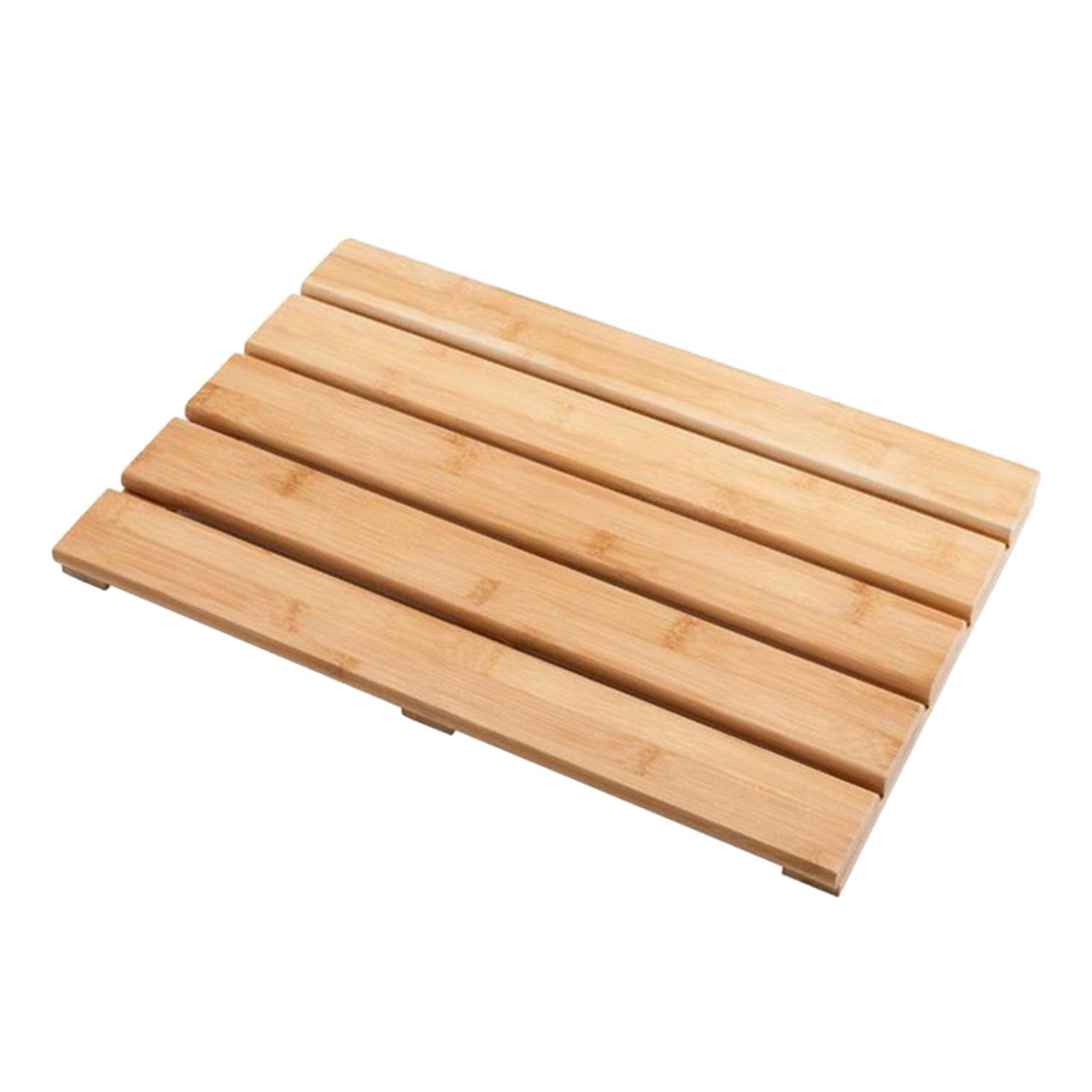 Bath Shower Floor Mat Wooden Bathmats Carpet for Kitchen Accessories Doormat