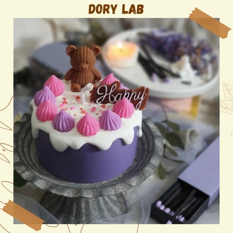 Nến Thơm Handmade Bánh Gấu Con Chóp Kem - Dory Lab
