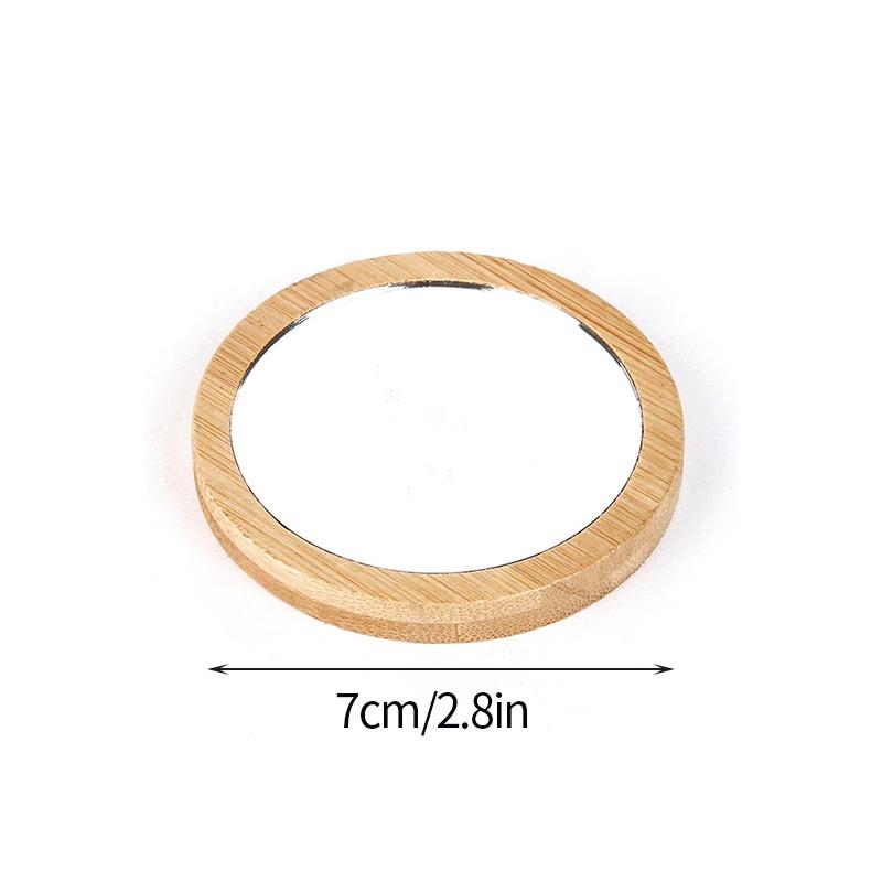 Gương Trang Điểm Cầm Tay Bằng Gỗ Thiết Kế Đơn Giản Tiện Dụng