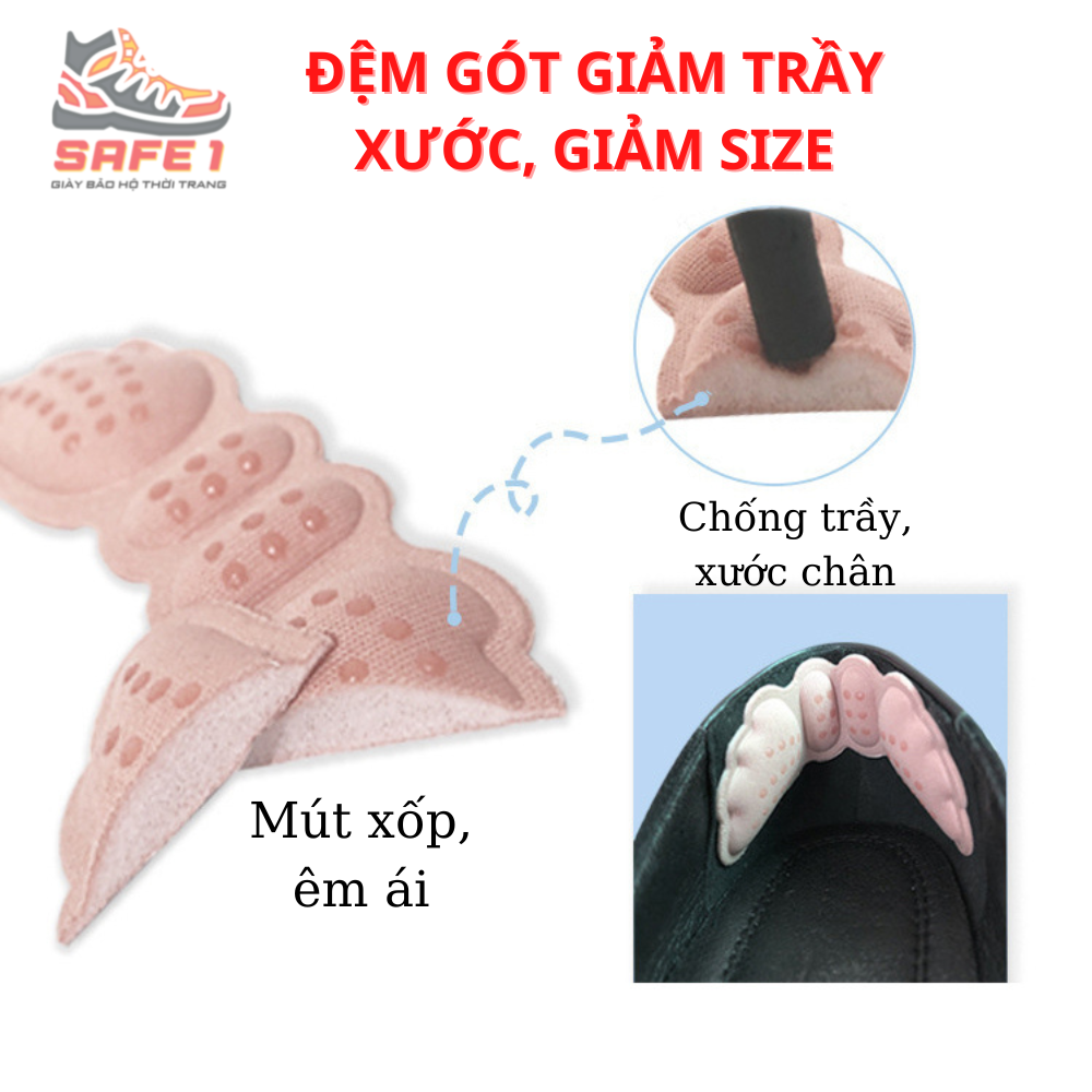 Cặp miếng đệm lót gót mang giày cao gót điều chỉnh kích thước hình bướm chống đau tiện dụng