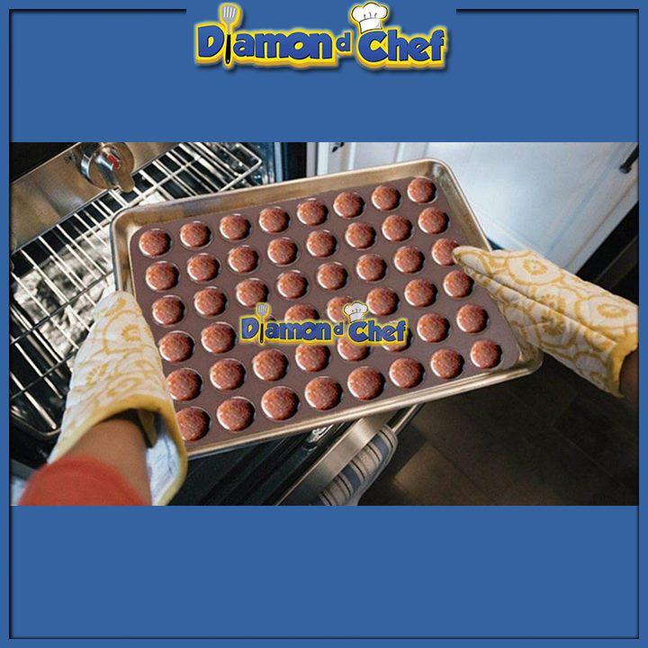 Khuôn Silicon Tấm Nướng Bánh Macaron 48 ô