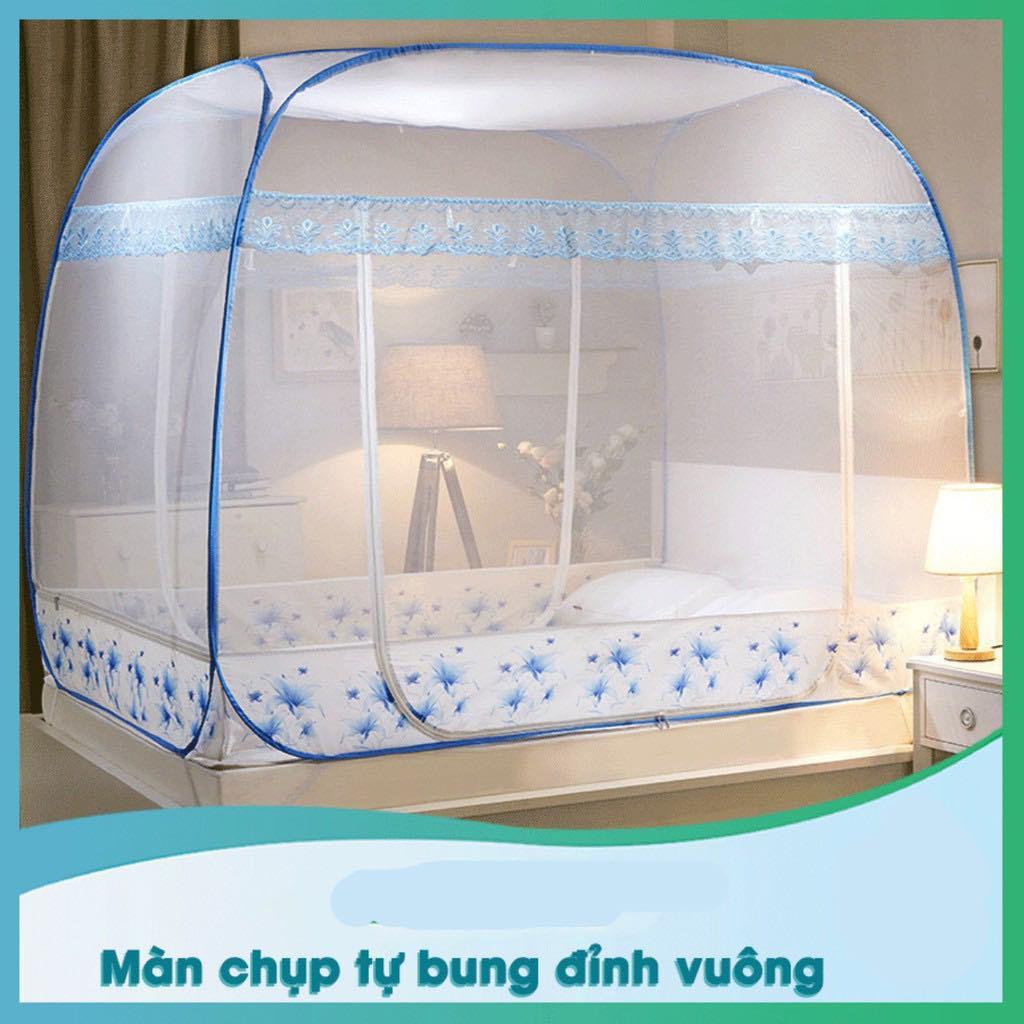 Màn Chụp Đỉnh Vuông Cao Cấp TIẾN ĐẠT - Mẫu Mùng Ngủ Đỉnh Vuông Bằng Đáy Gấp Gọn Thông Minh Tiện Dụng