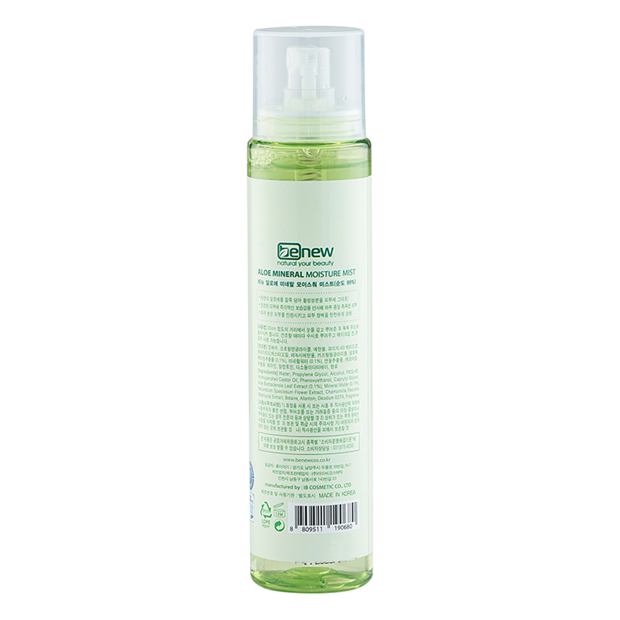 Xịt Khoáng Cao Cấp - Benew Aloe Mineral Moisture Mist 8809511190680 (150ml)