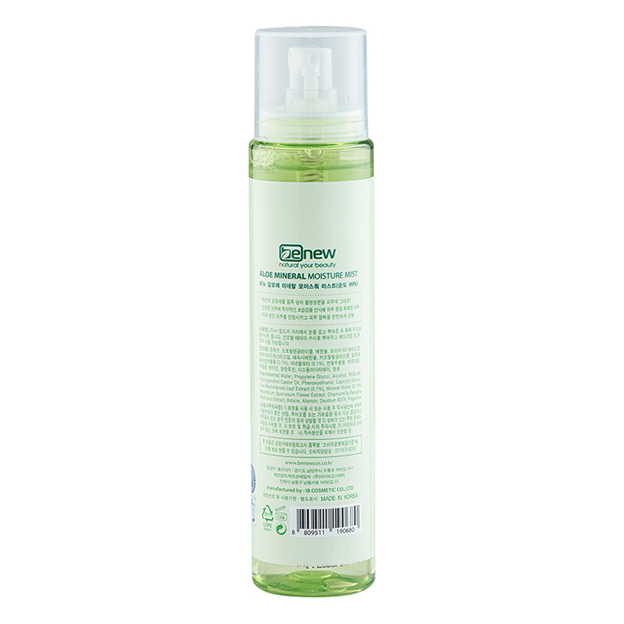 Xịt Khoáng Cao Cấp - Benew Aloe Mineral Moisture Mist 8809511190680 (150ml)