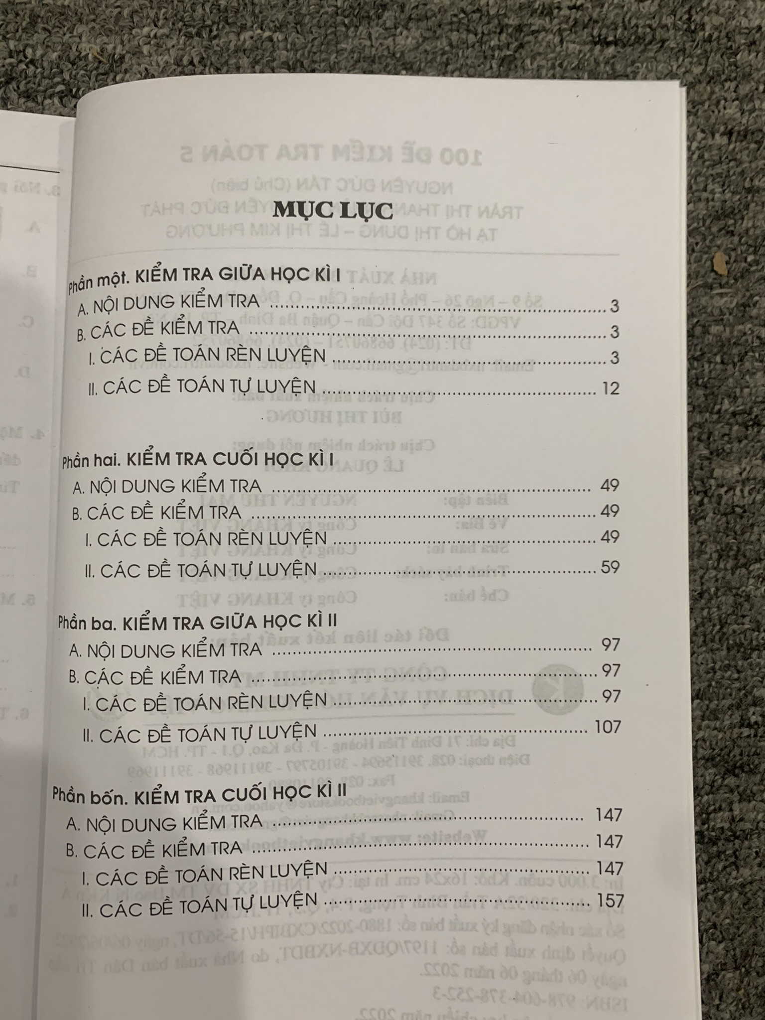 Sách 100 Đề Kiểm Tra Toán Lớp 5