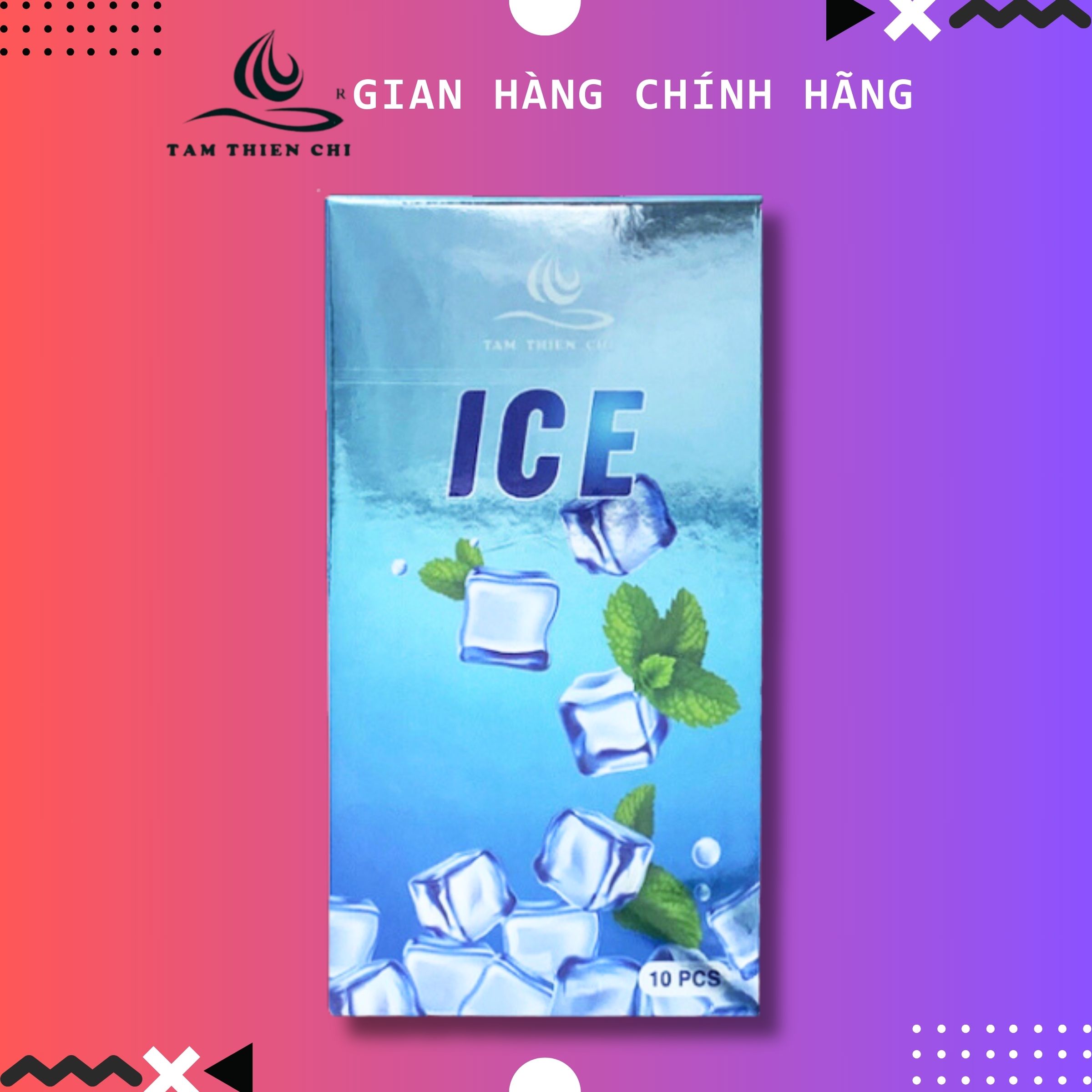 Bao cao su Siêu mỏng mát lạnh Tâm Thiện Chí ICE túi 10 chiếc