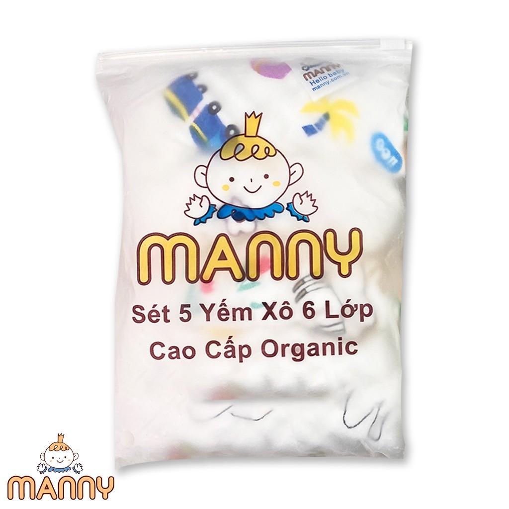 Yếm Xô Nhăn 6 Lớp Cho Bé Manny Mềm Mại, Thoáng Mát, Thấm Hút Tốt, Yếm Xô Cho Trẻ Sơ Sinh