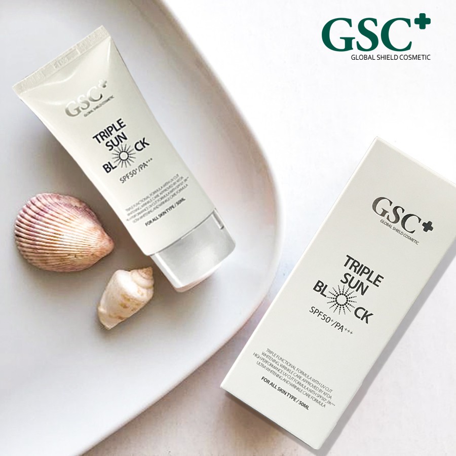 Kem chống nắng vật lý GSC TRIPLE SUN BLOCK SPF 50+/PA+++ chính hãng 50g