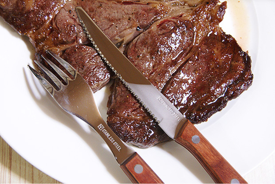 Bộ dao & nĩa inox Echo - Cán gỗ - Hàng Nội Địa Nhật Bản nhập khẩu