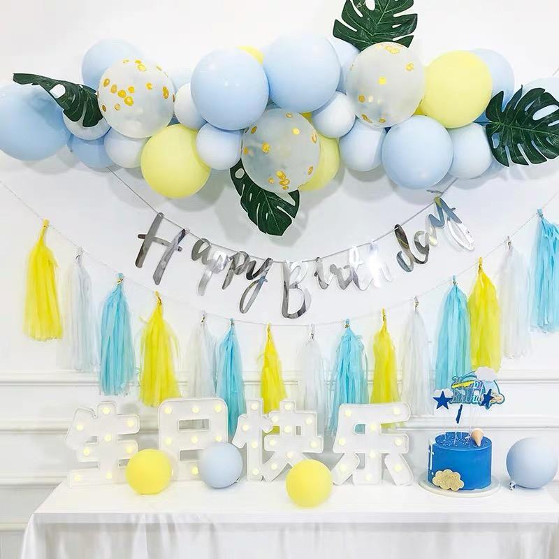 Dây Chữ Happy Birthday Ánh Kim Trang Trí Tiệc Sinh Nhật Bé Trai,Bé Gái,Người Lớn BB59