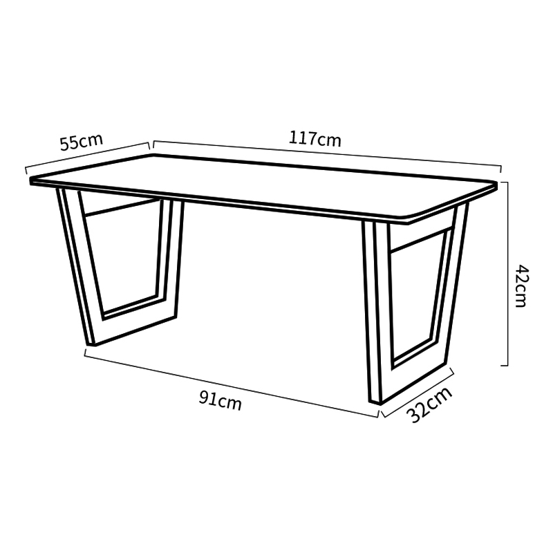 Bàn trà chữ nhật chân gỗ gấp gọn ECOFURNIX BG2132