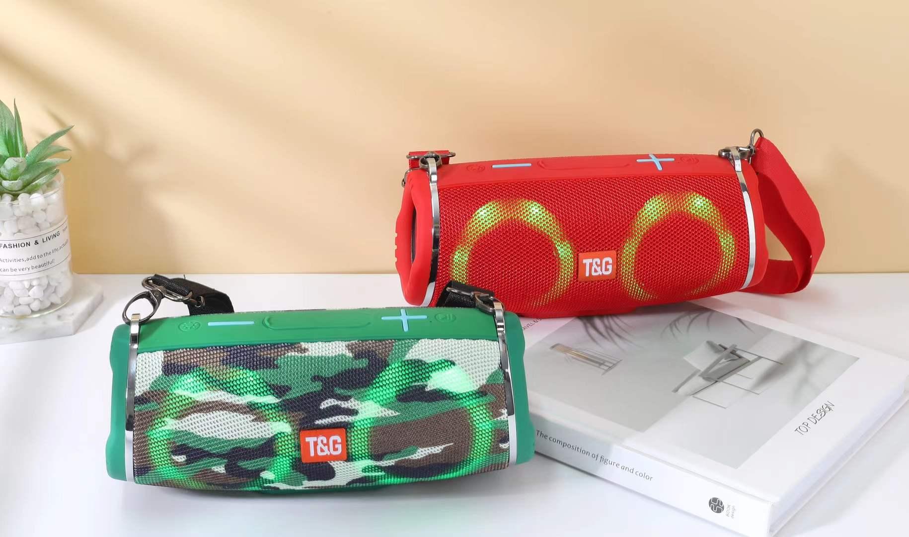 Eonko new TG642 Diễn giả không dây di động với Bluetooth TF USB FM AUX Handsfree LED Light Shrans