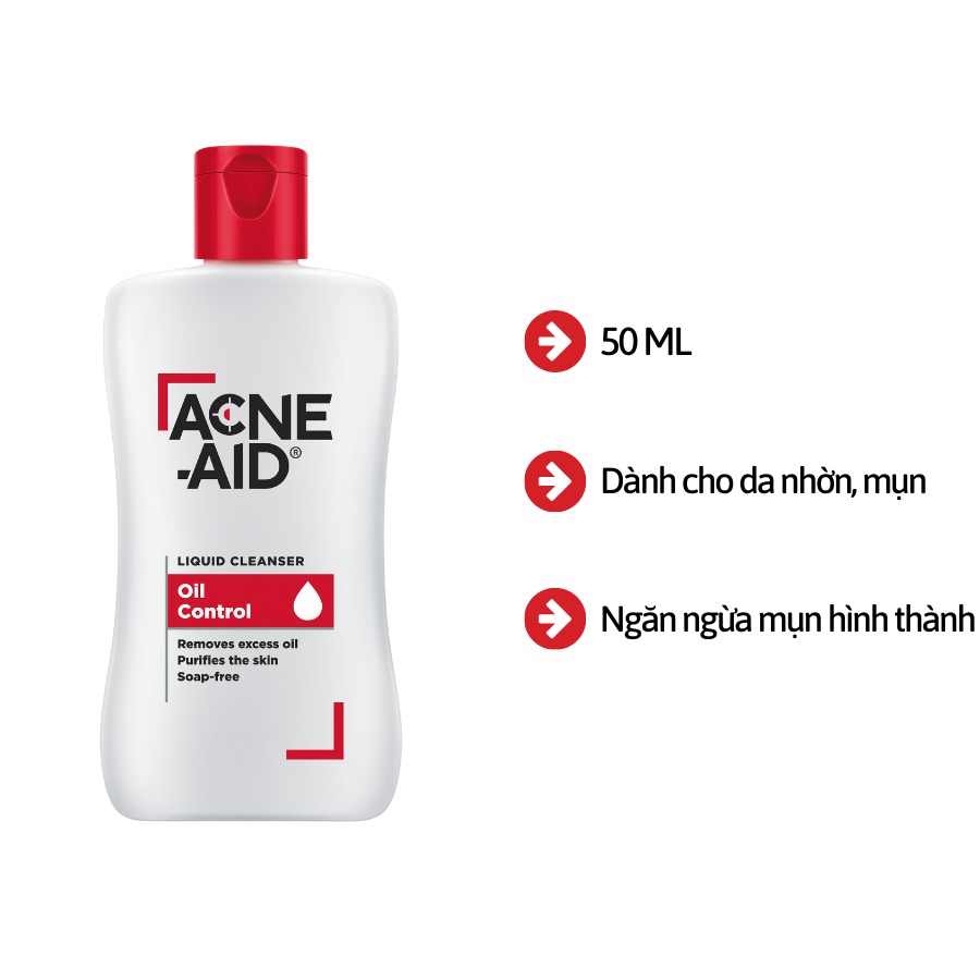 Sữa rửa mặt ACNE - AID LIQUID CLEANSER 50ml - Cho Da Nhờn Và Mụn