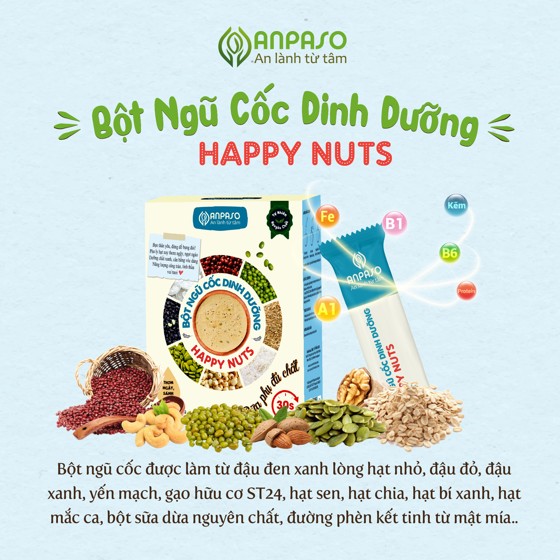 Bột ngũ cốc dinh dưỡng hộp 360g