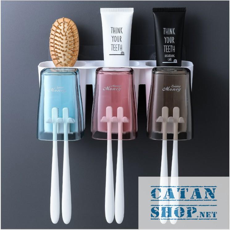 Kệ Nhà Tắm thông minh Cao Cấp treo bàn chải , hộp đựng bàn chải, kem đánh răng GD339-HDRTrong