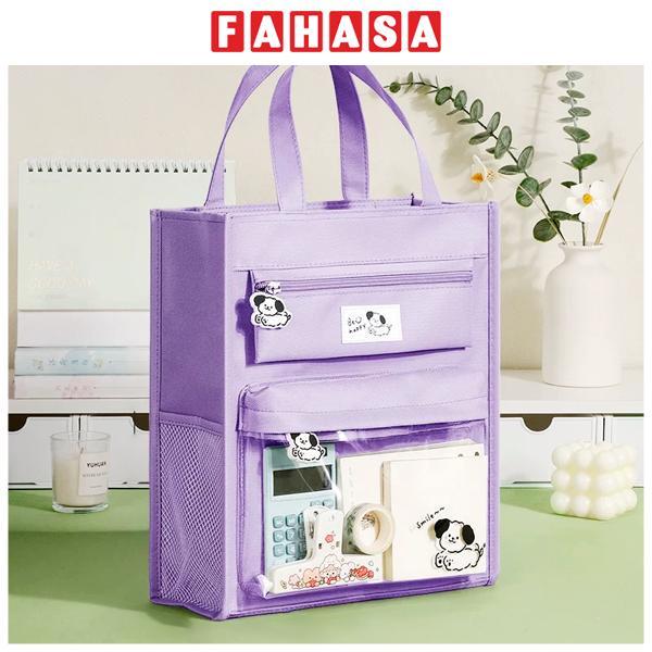 Túi Vải Học Thêm - 8008 - Gấu Tím