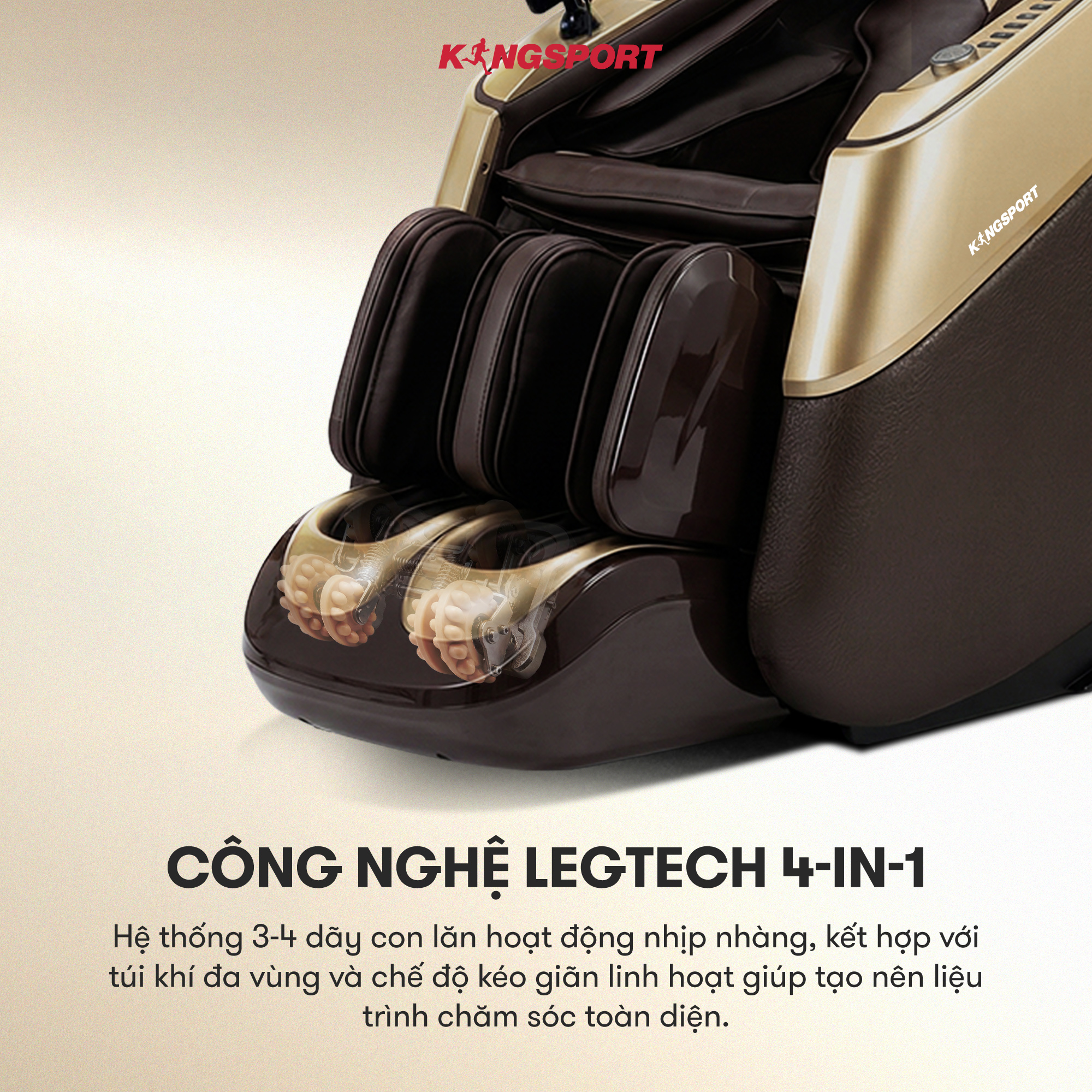 [Miễn phí lắp đặt] Ghế Massage KINGSPORT Standard G23 Sonic Công Nghệ Massage KingSonic với 12 Bài Massage Chuyên Nghiệp