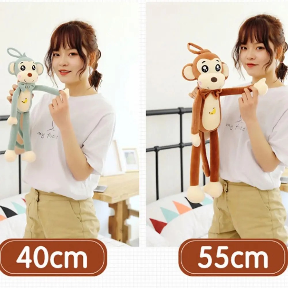 Thú nhồi bông khỉ tay dài bụng thêu quả chuối - Size 90cm