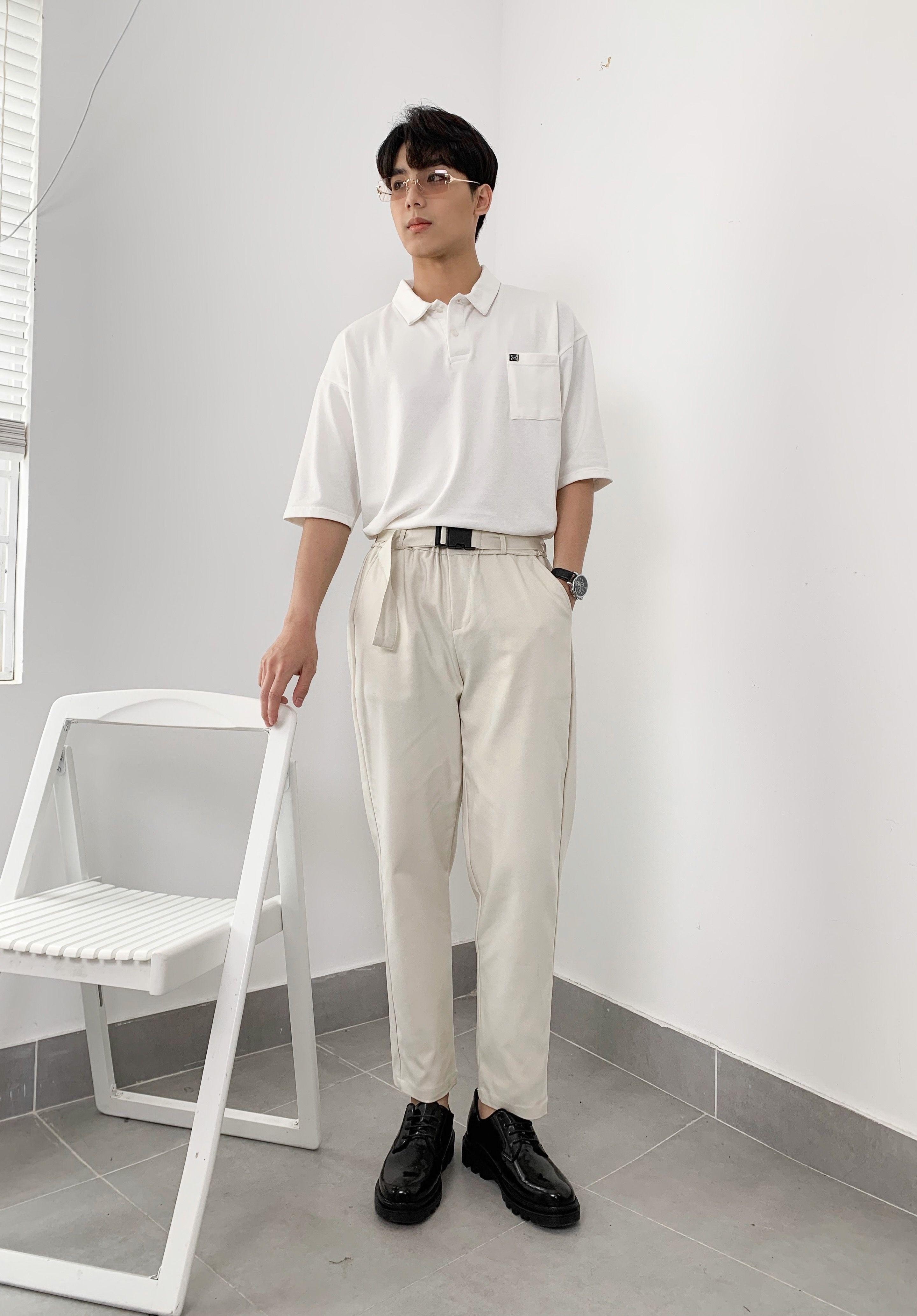 Áo polo nam nữ City Pocket - Áo thun nam có cổ Unisex form rộng Local Brand