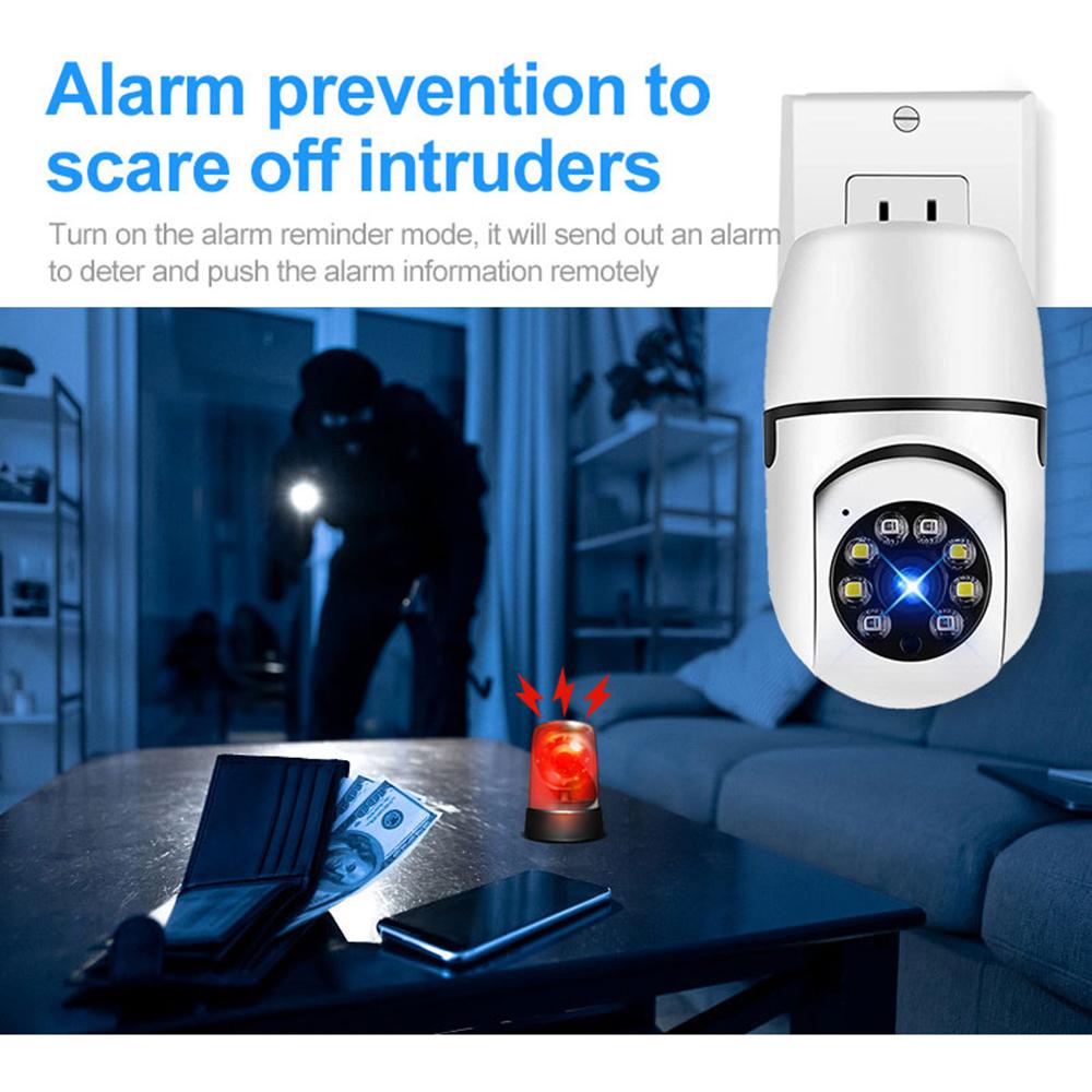 1080P Smart WiFi Camera Wireless Monitor Camera with Plug 360°View Night Vision Two-Way Talk Motion Detection Alarm Reminder Wireless Camera for Home Office Outdoor Indoor