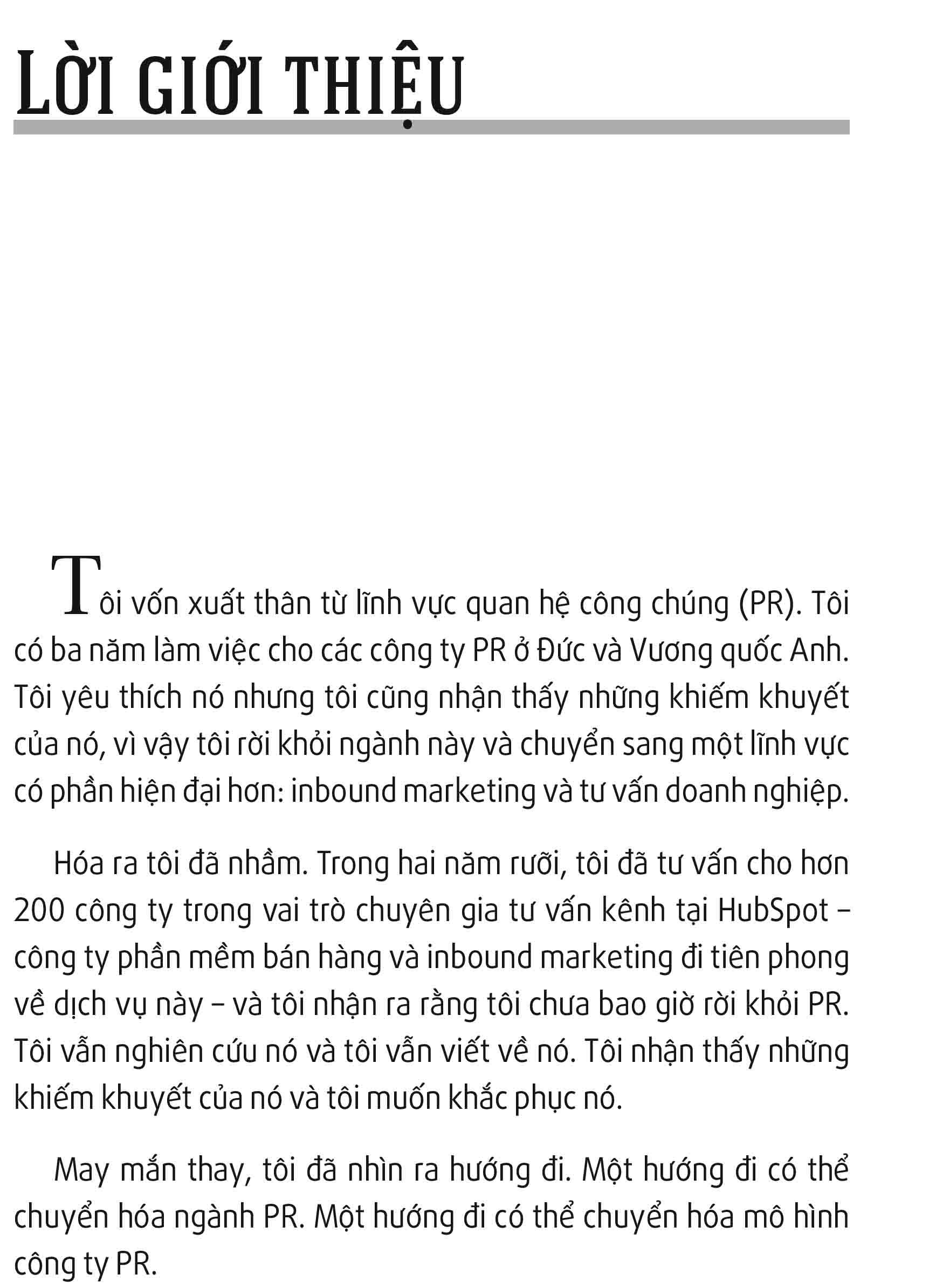 Sách Inbound PR - Dịch Chuyển Hoạt Động Theo Mô Hình Inbound