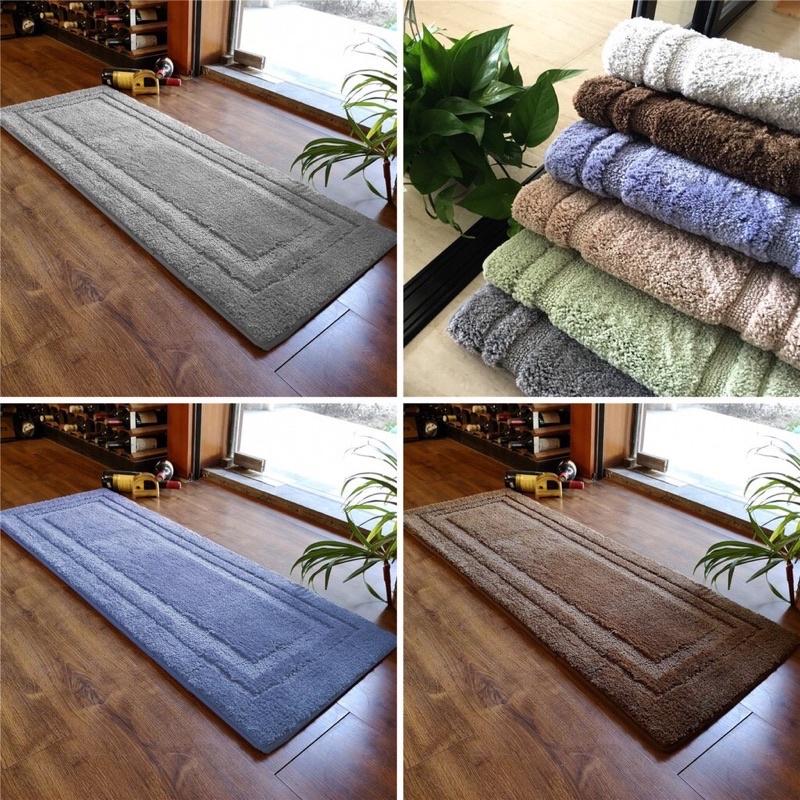 Thảm lau chân, thảm decor siêu thấm hút sợi bông cotton 100% siêu mềm mại - 3 kích thước 40x60/50x70/40x120cm