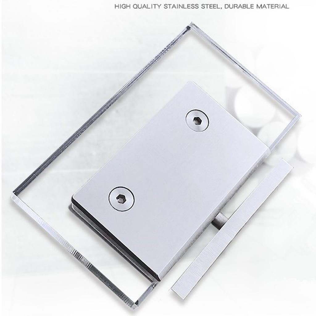 2pcs 360 Bathroom Showcase Cabinet Bracket Glass Shower Door Hinge-5mm