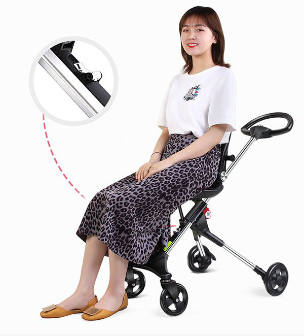 Xe đẩy em bé, Xe đẩy du lịch gấp gọn TW0205 đảo chiều cao cấp với lưng ghế ngả được: 100-110-130 độ giúp bé thoải mái tuyệt đối, mẫu mới nhất 2021 - TẶNG KÈM BỘ THẺ HỌC THÔNG MINH 16 CHỦ ĐỀ 416 THẺ CHO BÉ