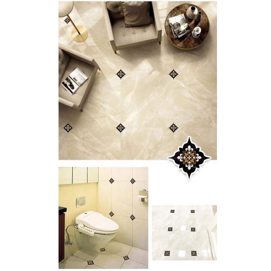 Decal gạch bông trang trí - Decal dán chân gạch bông cổ điển tinh tế