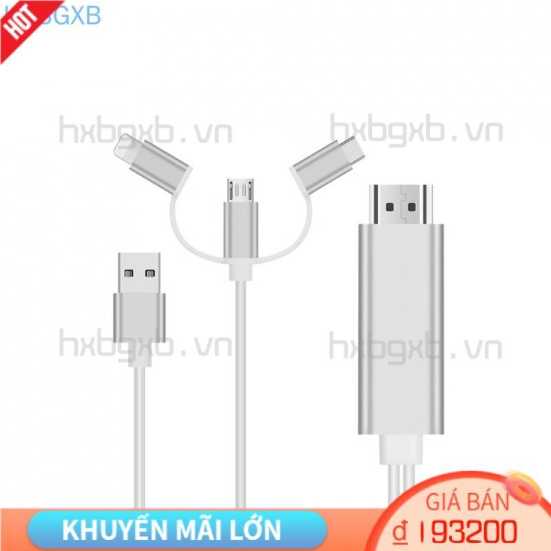 Cáp Chuyển Đổi 3 Đầu Từ Micro Type-C Sang Hd Chuyên Dụng Chất Lượng Cao