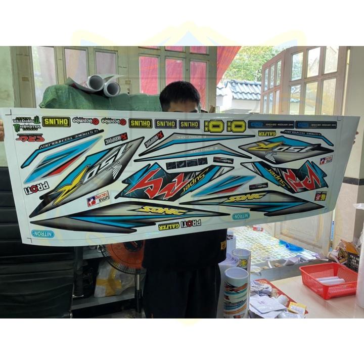 Tem rời dành cho sonic 150 xanh đen RS