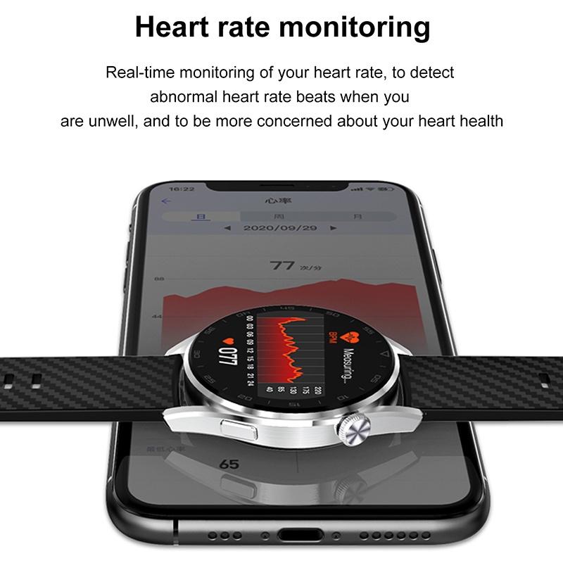 Lykry Smart Watch DT3pro Round Screen Bluetooth Call IP67 Waterproof Long Standby Heart Rate Monitor Fitness Tracker 1.32inch