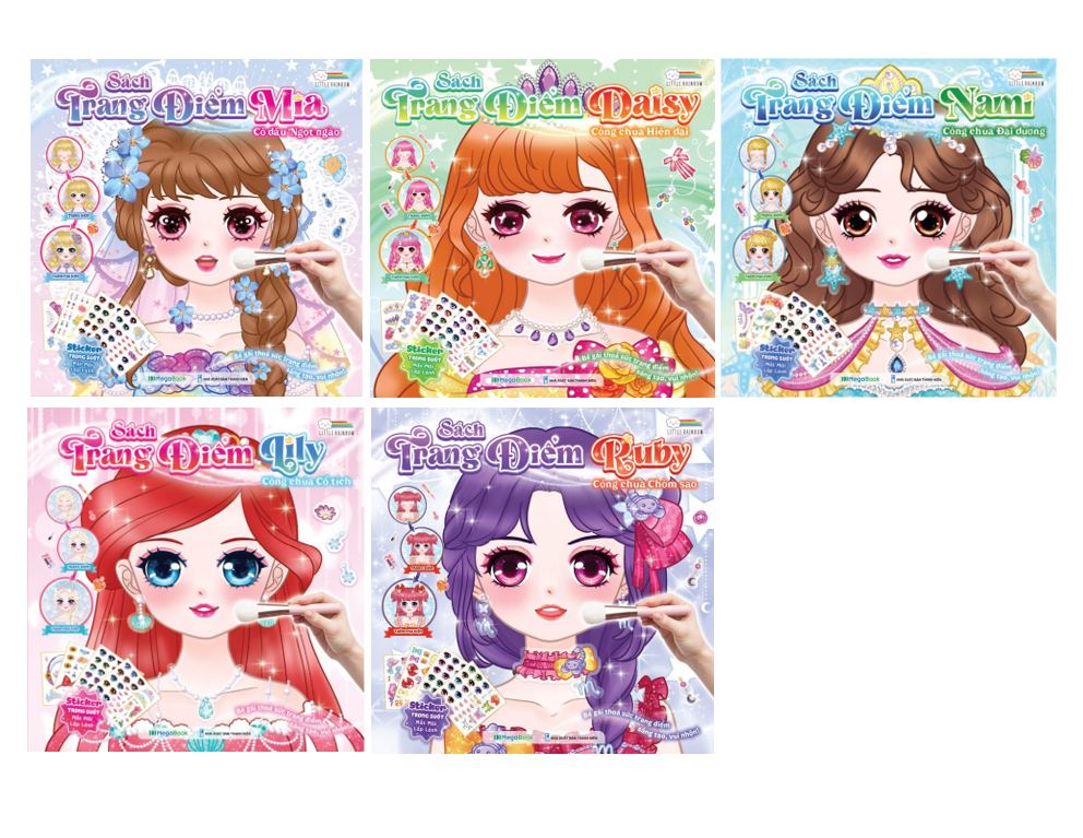 Sách Trang điểm công chúa (Hơn 100 stickers) (MG)