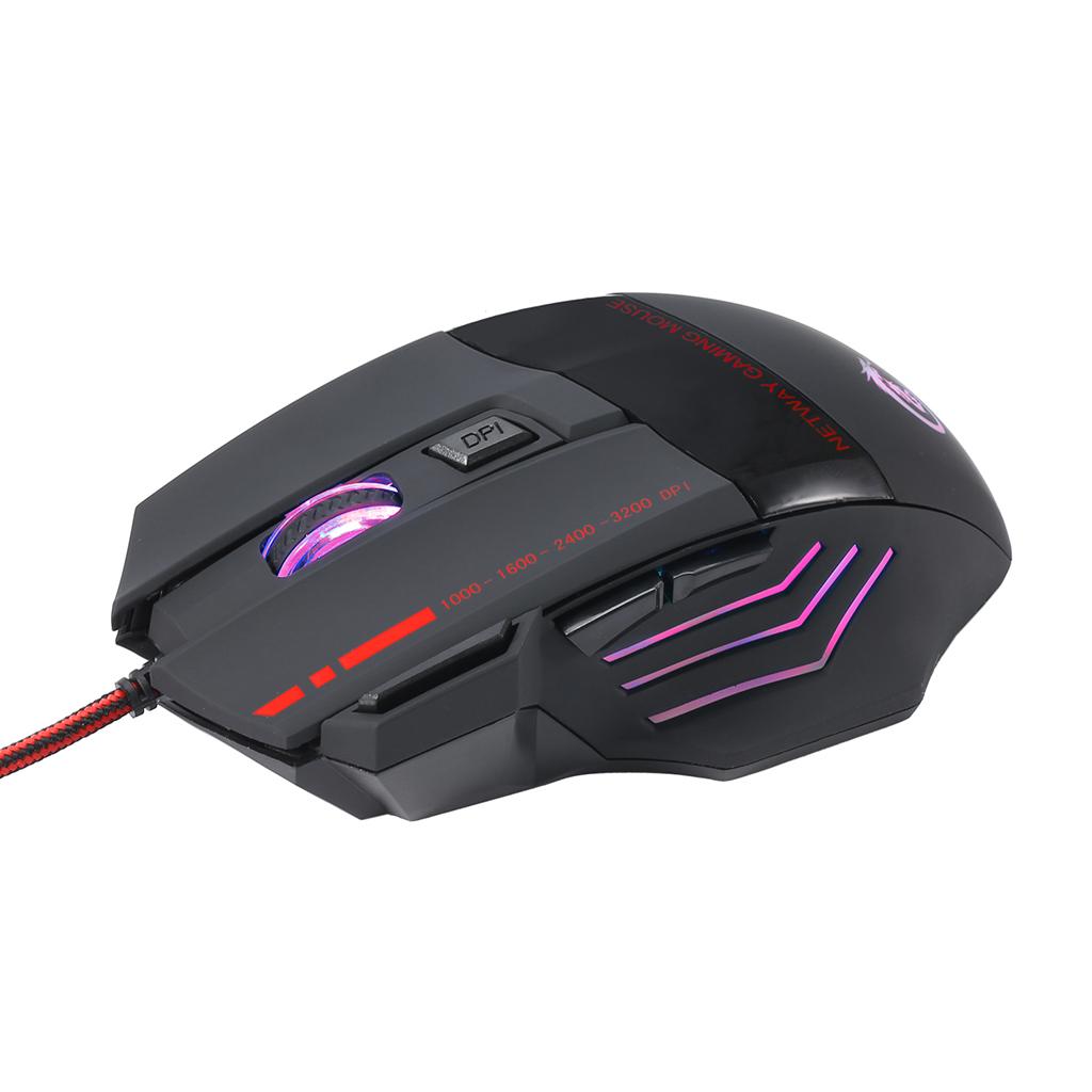 5500DPI 7 Buttons LED USB Optical Wired Gaming Mouse for Pro Gamer Computer